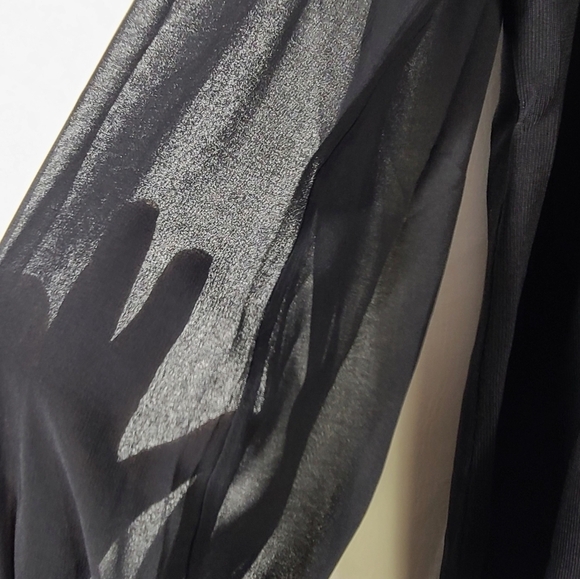 NWT INC Black Bishop Long Sleeve Crew Neck Triple Cutout Sweater 3X - Picture 4 of 6